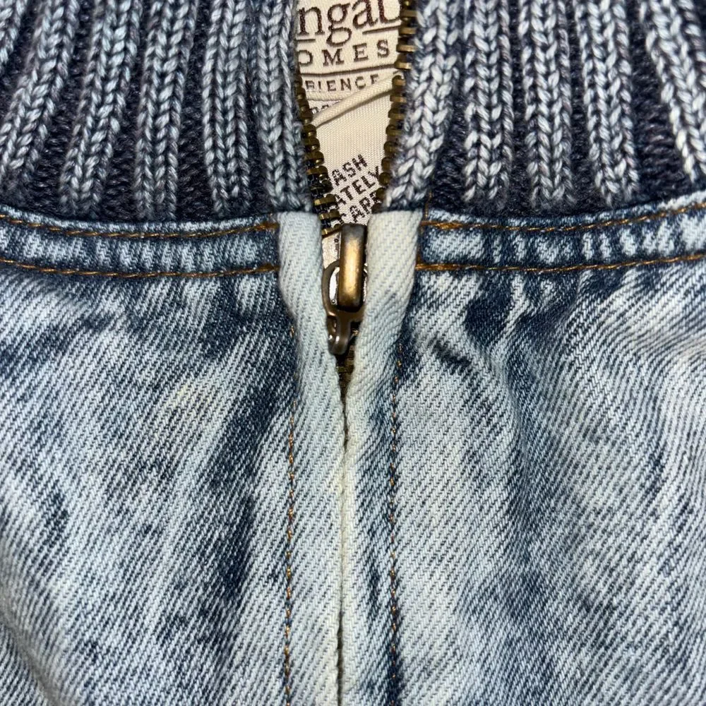 VTG 90s Longaberger Homestead Denim Full Zip Sweater‎ Jacket Embroidered Medium - Picture 9 of 9